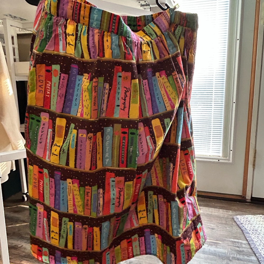 Colorful Book Print Women's Skirt - Picture 7 of 11